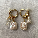 J1732【gold】earring / ?!way (金属アレルギー対応)