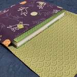 猫和柄紫＊御朱印帳入れ/1,2冊用/再販なし