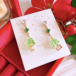 大人可愛いෆ˚* クリスマスツリー🎄.* ジルコニア✨️ ハンドメイド ピアス イヤリング レディース アクセサリー