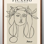 10292■アート　ポスター　絵画　A3『パブロ・ピカソ』イラスト　インテリア　北欧