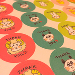 Thank youシール【シュールな動物たちシリーズ】