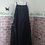 yuyu912様オーダー品*エプロンワンピース*黒色*