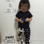 再販×5☆Neco & Ribonバイカラーのサルエルパンツ 