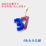 新作♡【受注作成/送料込】2ケタナンバーチャーム(グリッターツートン)