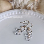  【 ピアス イヤリング 】大人可愛い クリアピアス クリアイヤリング シンプルアクセサリー 冬物 冬コーデ  クリスマス クリアアクセサリー 華奢揺れ