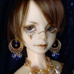 ●イヤリング Arabian BU● 1/3ドール向け ノンホールピアス
