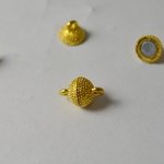 アクセサリーパーツ　マグネット式留め金 クラスプ 小 ゴールド 14mm　5個セット[4582434315050]