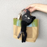 ぶら下がり黒ネコにゃんにゃんバッグ