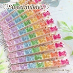 mini rainbow ribbon ヘアクリップ🌈🎀