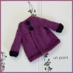 22cmドール用🤎ローズピンクのカーディガン