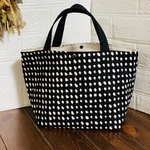 手書き風ドット柄ブラック☆トートバッグ♪