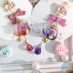 【11/25 20時半販売予定】 ⋆⸜𝐧𝐞𝐰⸝⋆バタフライピーの片耳飾り🦋໒꒱·̩͙《マジックアワー》(キーホルダー/ポニーフック/ネックレス可)