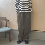 上質！！太畝カーキコーデュロイ。たほっとサルエルパンツ