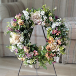 葉牡丹ウォーターリリーとビオラの寄せ植えWreath　*:･ﾟ✧幸せのWreath「柔らかな微笑みと眼差し」✧*:･ﾟ　　