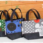 G様オーダー品：ボタン柄通園通学バッグ７点セット