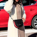 新作！とっても可愛い帆布＆レザーのminiショルダーBlackxRedNew！！