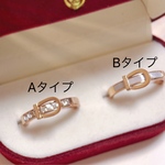 CICI ステンレス製　ピンクゴールド　バックル　ジルコニア　シェル　指輪　リング　金アレ対応　つけっぱなし　18kgp
