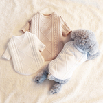 【ぷっくりニット柄🧶】犬服 ケーブル ニット タンク 冬 
