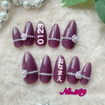 【現品】 ☆kirari-nail☆ No.389推しネイルパープル系