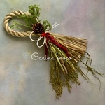 迎春　五穀豊穣　48cm しめ縄飾り　B ドライフラワー