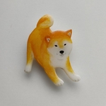 柴犬のブローチ（誘い）