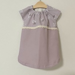 【SALE】SSサイズ★ホワイトフラワー柄切替ワンピース