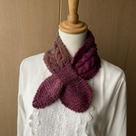 イタリア製段染めヤーンのミニマフラー