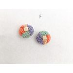 uki1st Anniversary 夏色シカクブロック刺繍ピアス'ohajiki'