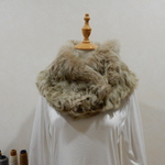 冬のマフラー　【　ラム　】　ベージュ