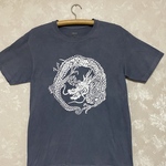 手染めTシャツ(龍の型染め)