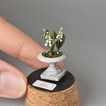 鈴蘭　陶器風寄せ植え 1/12scale