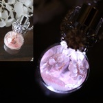 hanaドロップの約束＊ライティングドロップnecklace＊ブライダルピンク