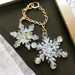 \名入れ無料!!/  Frozen snowバッグチャーム［雪の結晶　冬　キラキラ　大きめ　レジン　ホログラム　組　宝　塚］