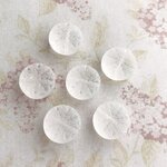 m様お問い合わせ分【11㍉ 8個】スノーフレーク②＊スノーホワイト＊チェコビーズ＊雪＊結晶＊白＊すりガラス＊フロスティ