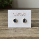 青の雫ピアス＊シルバー＊サージカルステンレス