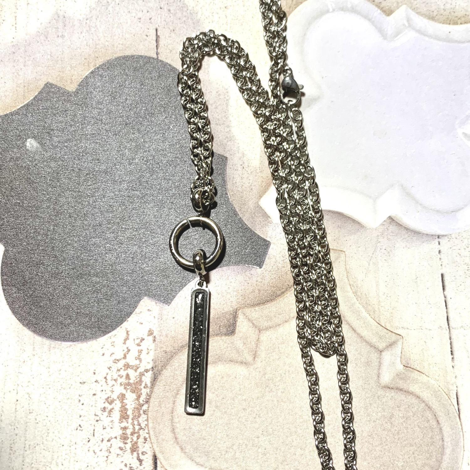 Gibeon meteorite powder over pendant /ギベオン隕石の粉オーバー 