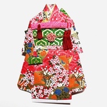 着物のお祝い袋1923ご祝儀袋　桜　扇面　成人祝い