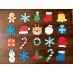 クリスマス　ツリー　サンタさん　トナカイ　画用紙　壁面飾り　ガーランド　保育教材