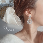 結婚式に💕キラキラビジューの王道ピアス