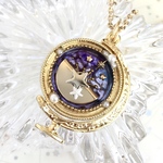 宙の展望台 リバーシブルネックレス -purple-