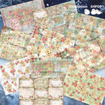 【お試しセット】クリスマスラッピングペーパー/A4サイズ・10枚セット　冬のデザインペーパーセット　クリスマスデザインペーパーセット