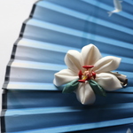 つまみ細工　ユリの２ウェイピン