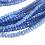 KB004☆2x3mm☆カットガラスビーズ☆ボタンカット☆1連約40cm☆ブルー 青