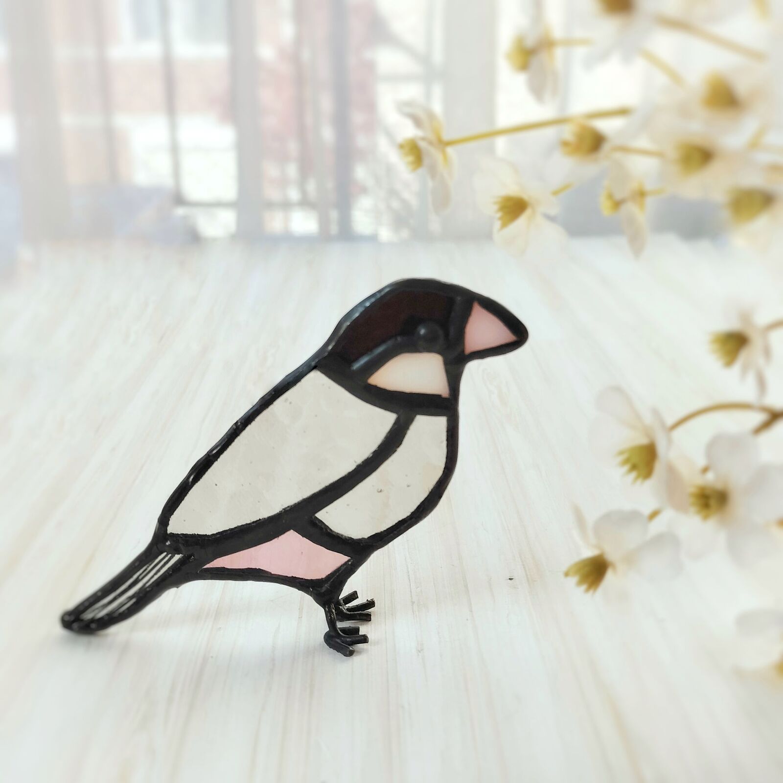 ガラスの桜文鳥 ステンドグラスの鳥 - CERRY2'S GALLERY | minne byGMO