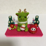 羊毛フェルト お正月飾り 