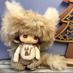 N238 「ふわふわこねこ.ベージュ」cocoriang poiサイズ　服
