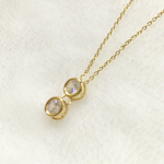 *éclat*14KGFネックレス★czダブル
