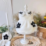 ファー可愛い犬服　猫服　秋冬　Princess　ワンピース