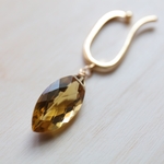 【14kgf】宝石質ビアクォーツの1粒イヤーカフ