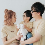 3枚セット カタカナT 子供サイズ beige Simple 人気名入れTシャツ 名前入り 出産祝い  誕生日　ギフト　名入れ オーダーメイド